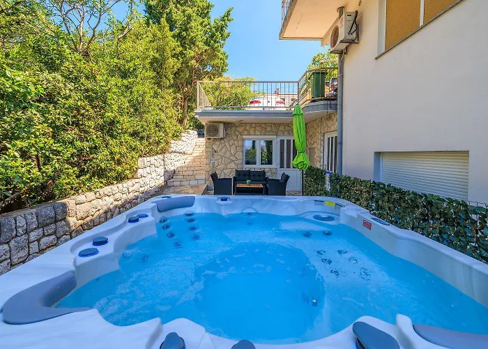 Διαμέρισμα Idyllisches Nur 300 Meter Zum Mit Meerblick, Whirlpool, Grill